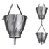 Aluminum Akira Cup Rain Chain Replacement Downspout for Gutters, Pewter Finish
